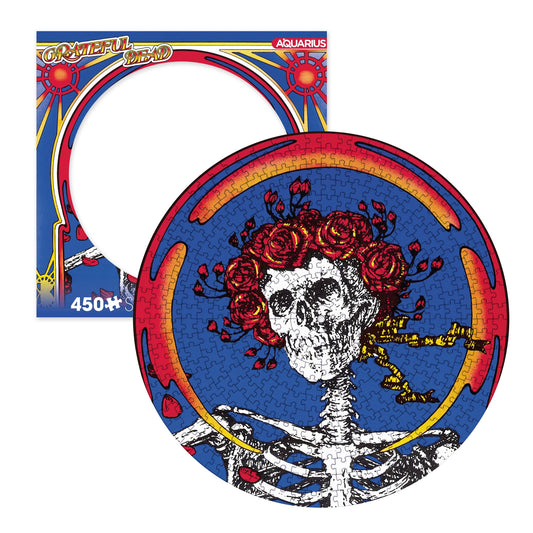 AQUARIUS, GAMAGO, ICUP, & ROCK SAWS by NMR Brands - Grateful Dead Skull & Roses 450 Piece Picture Disc Jigsaw Pu