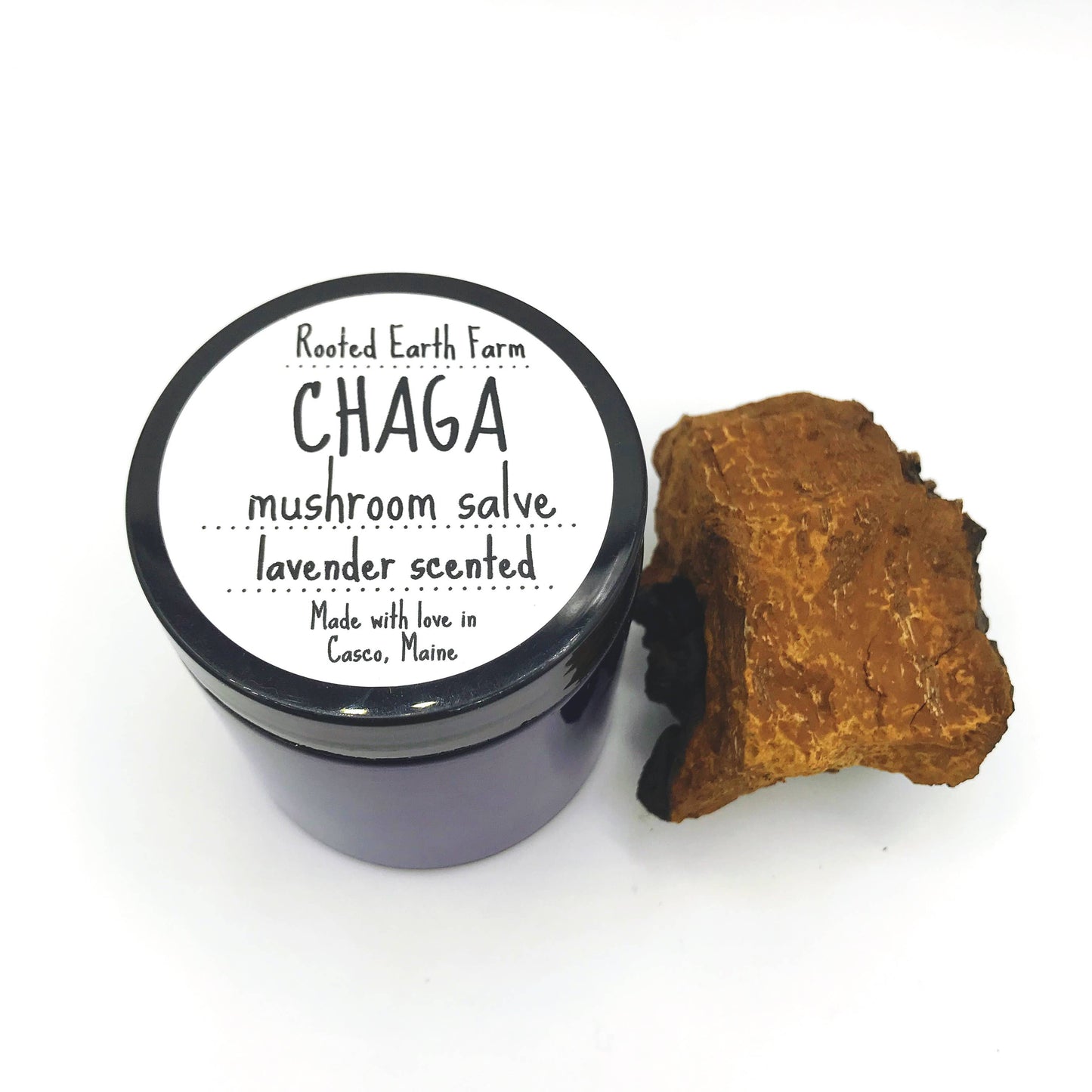 Rooted Earth Farm + Apothecary - Chaga Mushroom Salve - Lavender