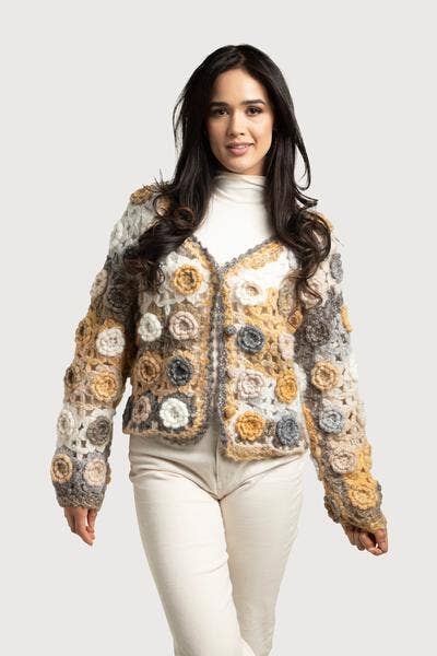 SAACHI - Crochet Blossom Cardigan