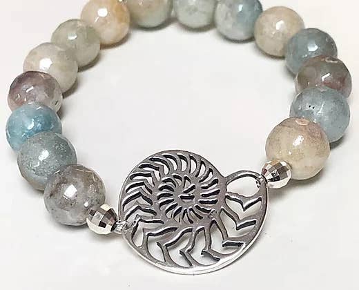 Fishgirl Designs - Nautilus Shell Nautical Bracelet
