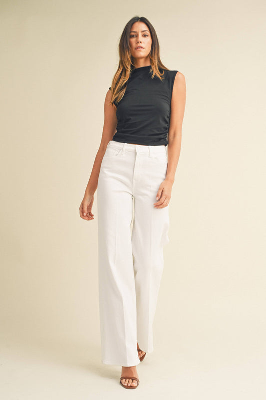 JUST BLACK DENIM - BP450J - WHT - Palazzo Jean