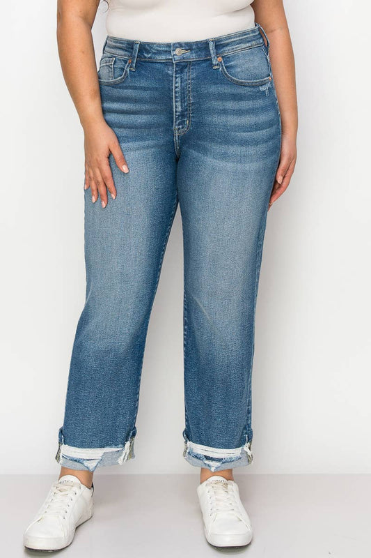 ARTEMIS VINTAGE - PLUS SIZE - HIGH  RISE STRETCH STRAIGHT