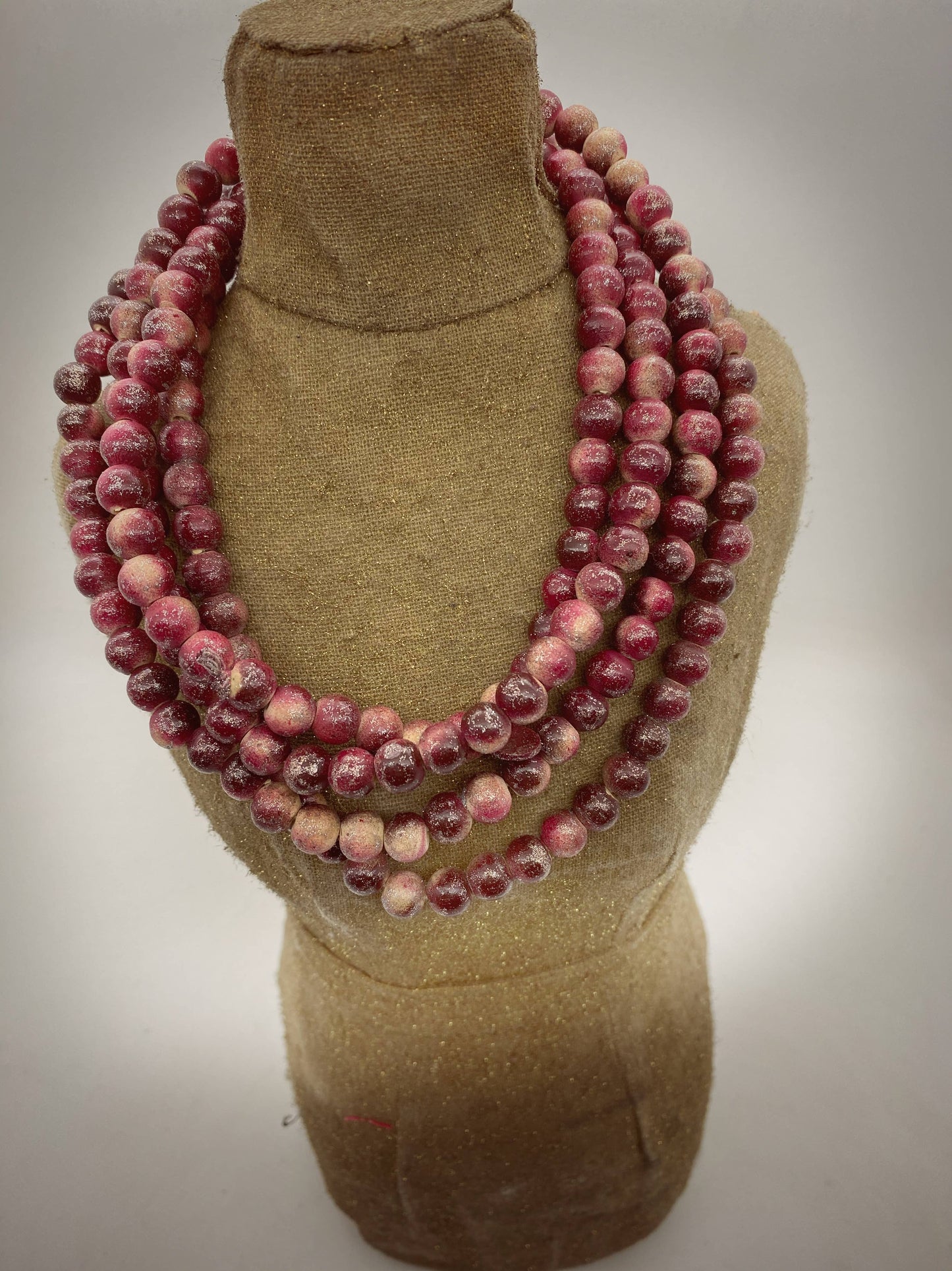 A Rare Bird Shop - Cranberry Teakwood Necklace