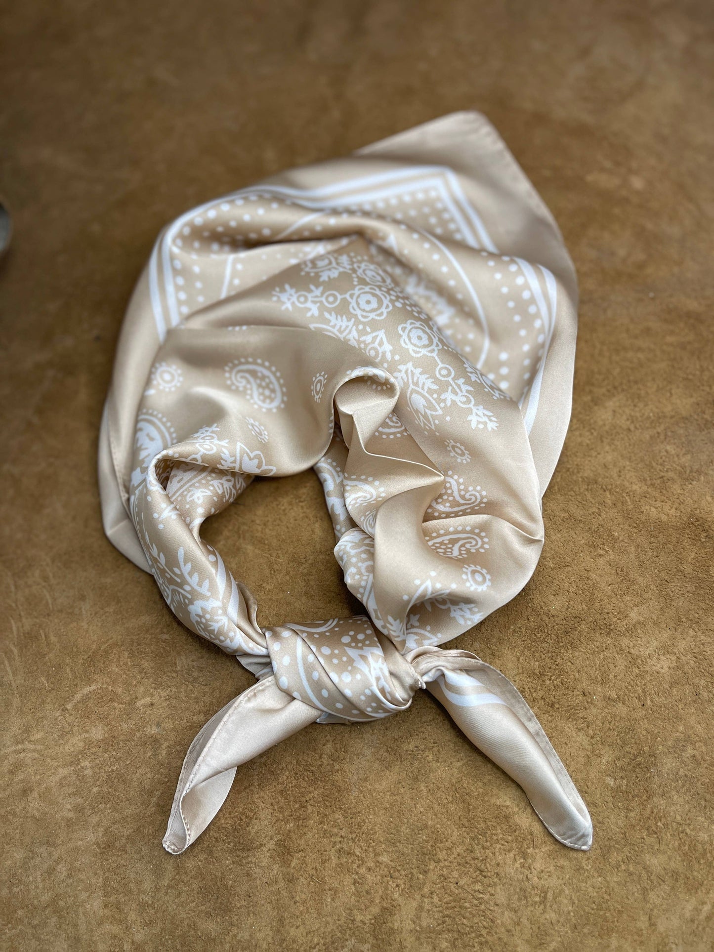 A Rare Bird Shop - Cream Silk Rayon Bandana