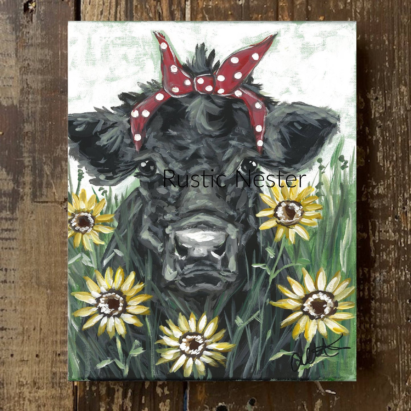 Rustic Nester - Farm Animal decor, Boho Home accent, Farmhouse wall art
