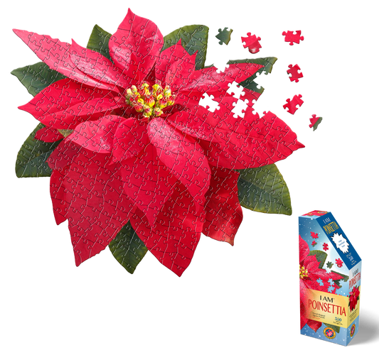 Madd Capp Games & Puzzles - I AM POINSETTIA 350 piece jigsaw puzzle - Christmas Holiday