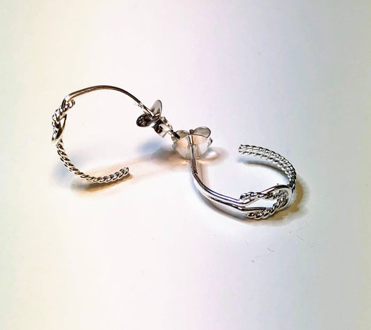Fishgirl Designs - Sterling Silver Rope Half Hoop