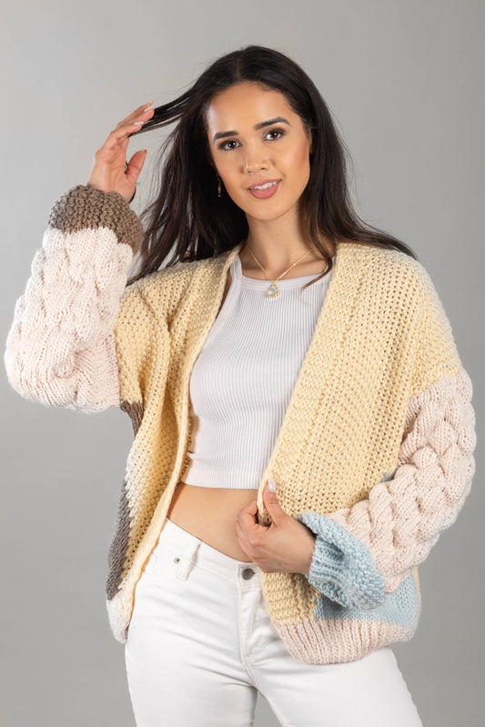 SAACHI - Hand Crocheted Pastel Cardigan
