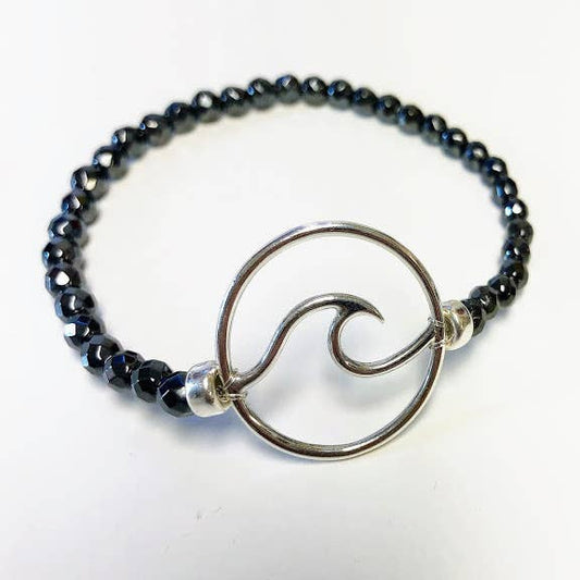 Fishgirl Designs - Hematite Wave Bracelet