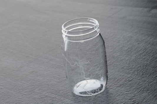 Well Told - Your Town Map Mason Jar