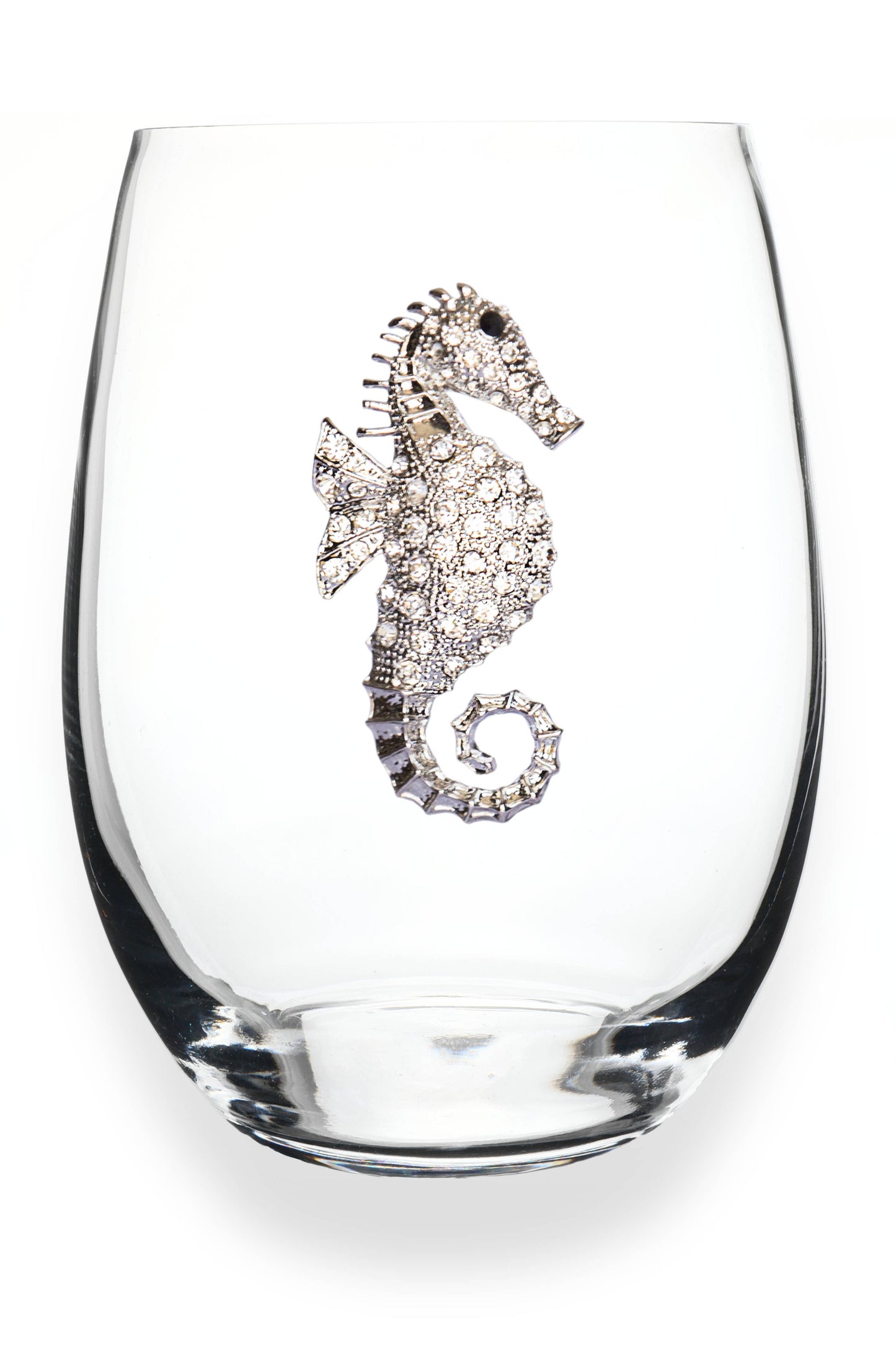 The Queens' Jewels® - Seahorse Jeweled Stemless Wine Glass