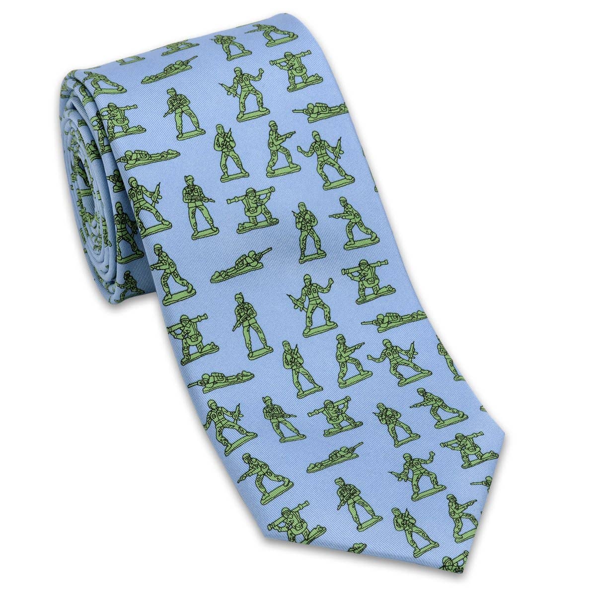Army Toy Soldiers Silk Necktie