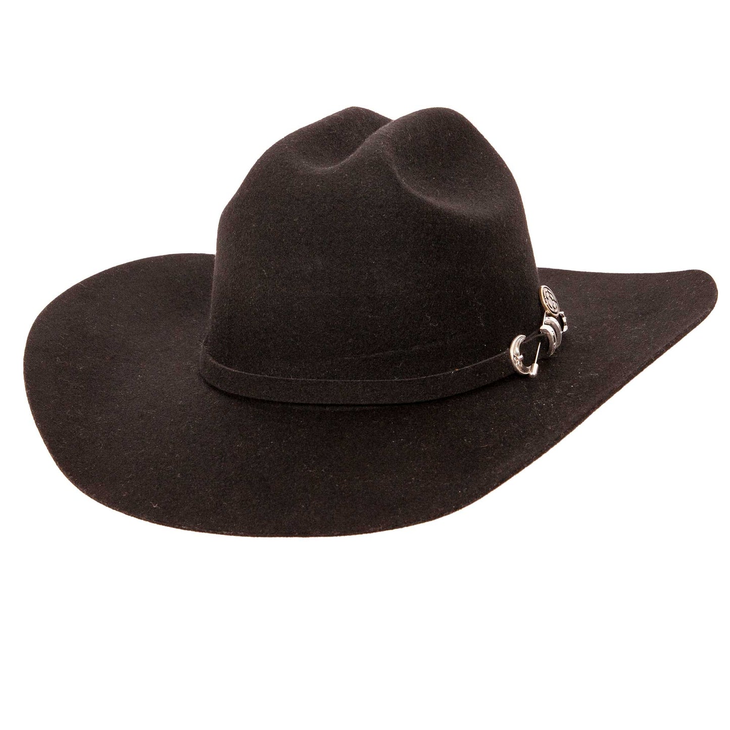 American Hat Makers - Cattleman - Black Felt Cowboy Hat - Cowboy Hat Band