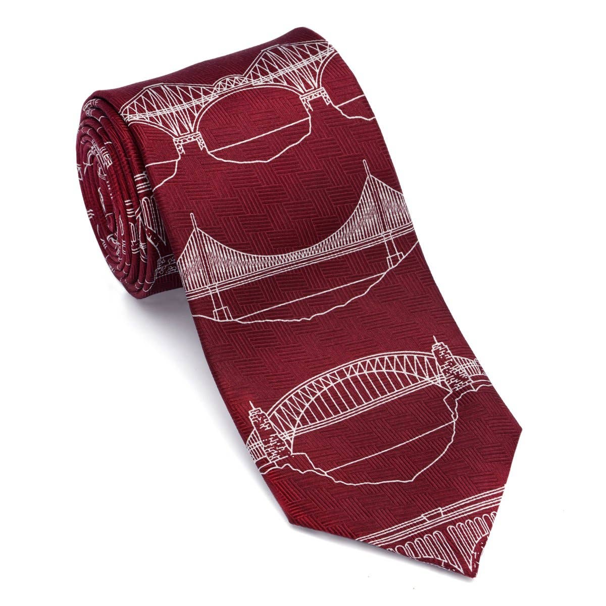 Bridges Blueprint Silk Necktie