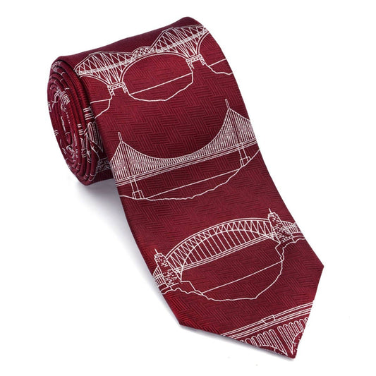 Bridges Blueprint Silk Necktie
