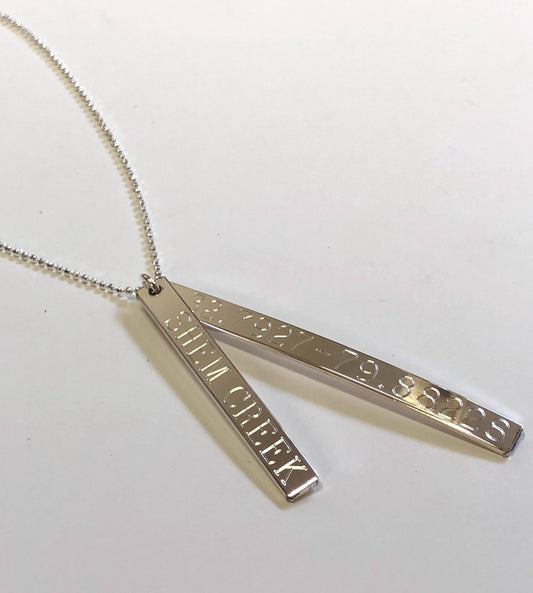 Fishgirl Designs - Custom Sterling Silver Engraved Necklace