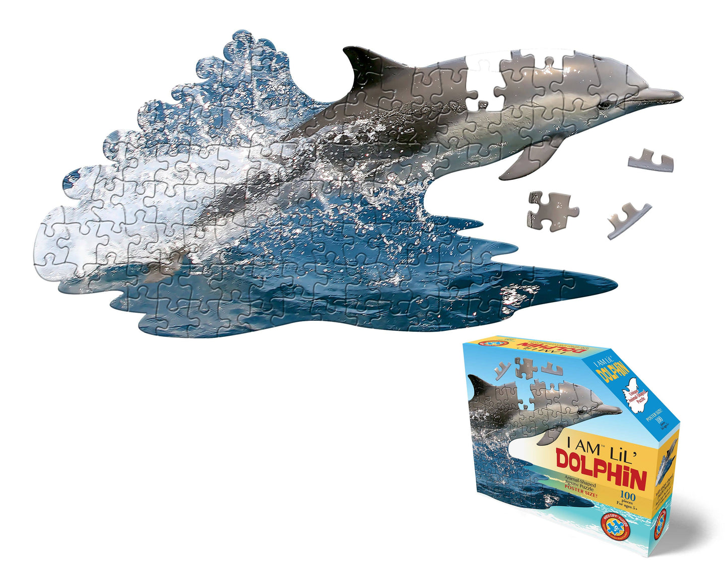 Madd Capp Games & Puzzles - I AM Lil DOLPHIN 100 piece jigsaw puzzle - gift
