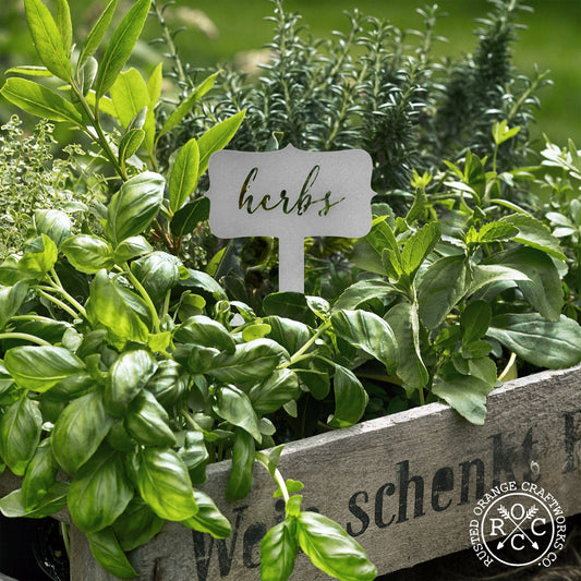 Rusted Orange Craftworks Co. - Window Garden Markers - Single - Herb Garden Plant Identification Stakes