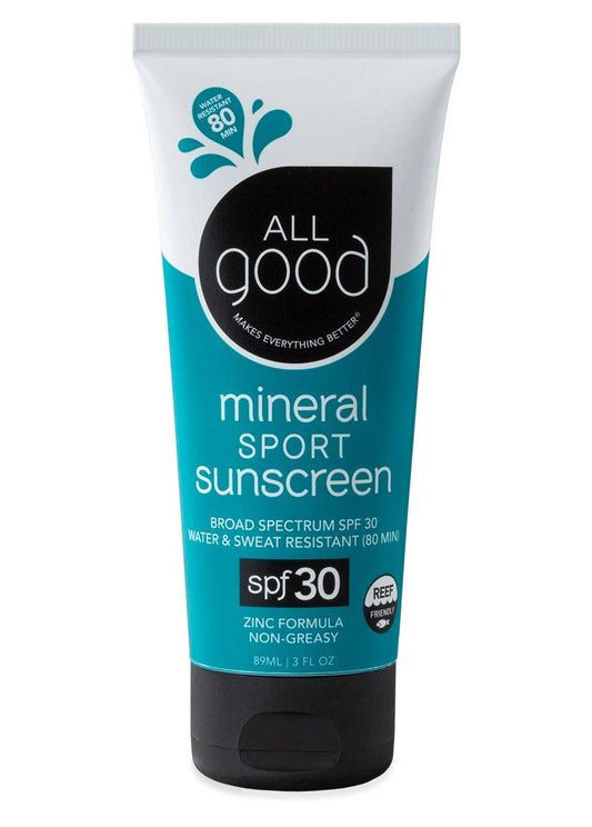 All Good Body Care - Sport Mineral Sunscreen Lotion w/ Organic Ingredients SPF 30