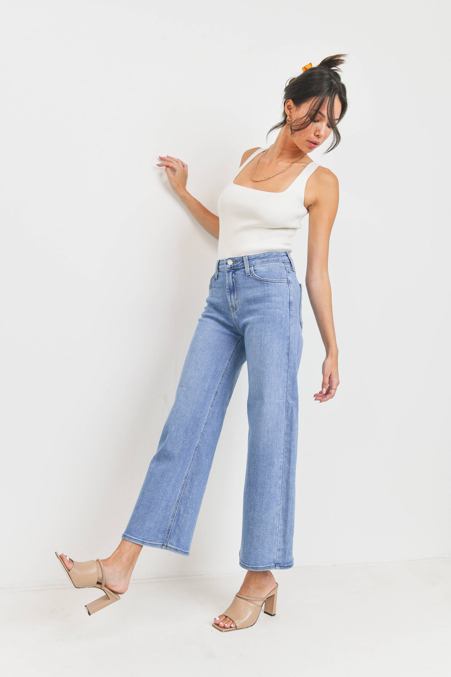 JUST BLACK DENIM - BP239J - MED - The Classic Wide Leg