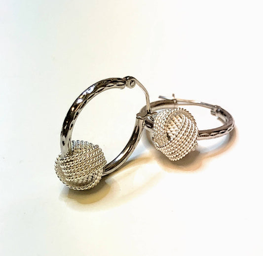 Fishgirl Designs - Knot Hoop Earrings