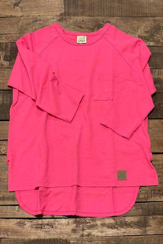 Jaded Gypsy - Wandering Meadow Sweatshirt: LARGE/X-LARGE / magenta