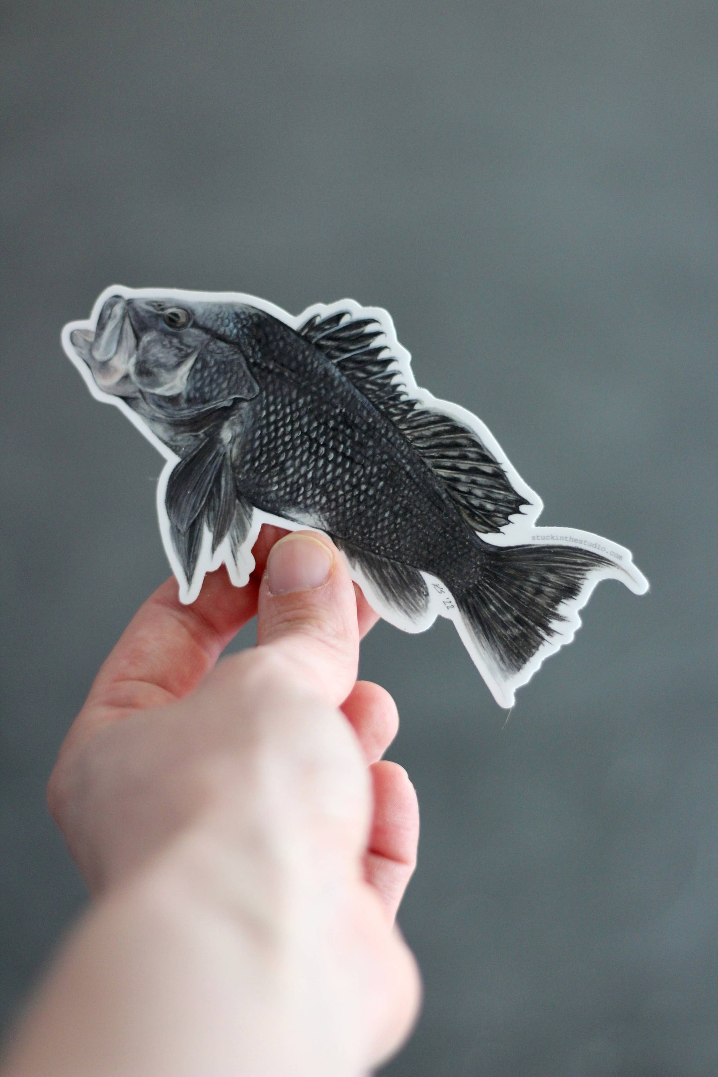 stück in the studio - black bass - sticker