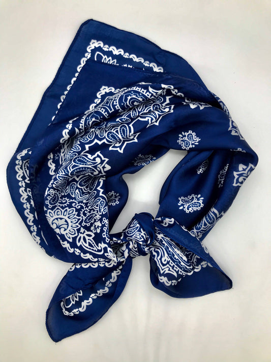 A Rare Bird Shop - Silk/Rayon Navy Wild Rag