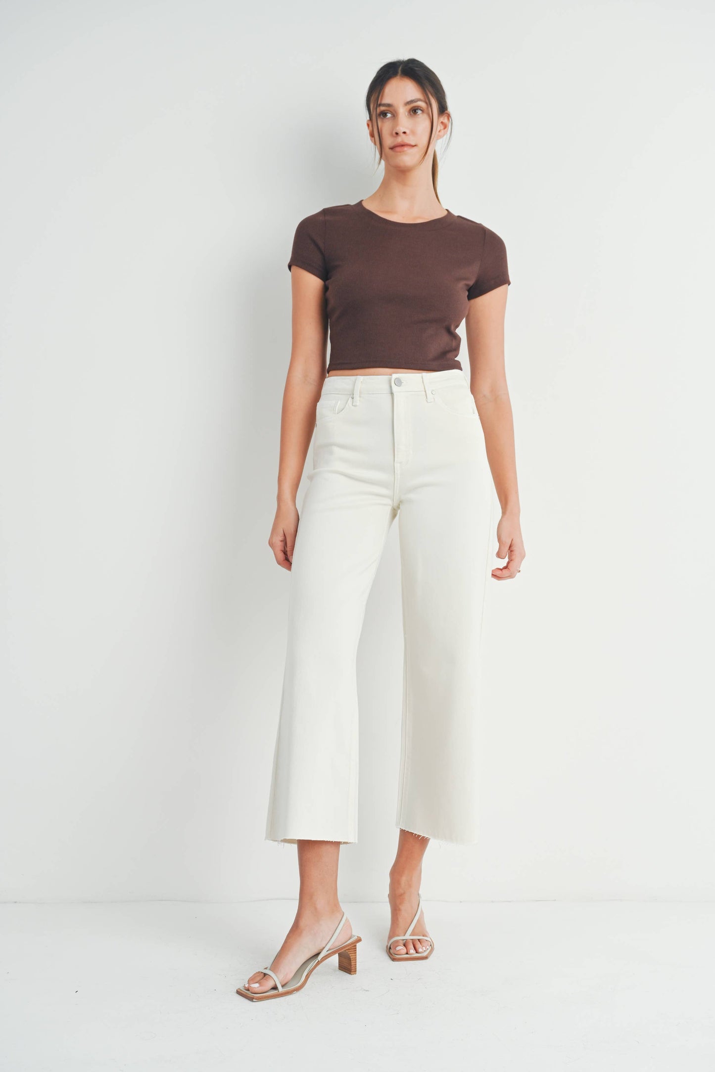 JUST BLACK DENIM - BP460 - VANILLA BEAN - Scissor Cut Wide Leg