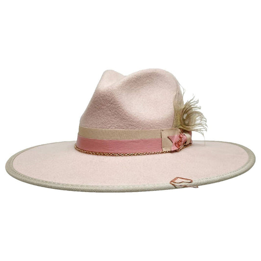 American Hat Makers - Cherish Pink Fedora Brim