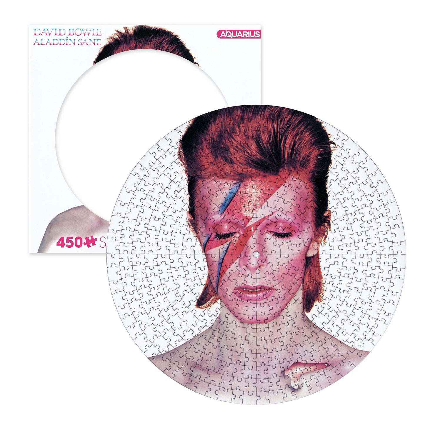 AQUARIUS, GAMAGO, ICUP, & ROCK SAWS by NMR Brands - David Bowie Aladdin Sane 450 Piece Picture Disc Jigsaw Puzzl