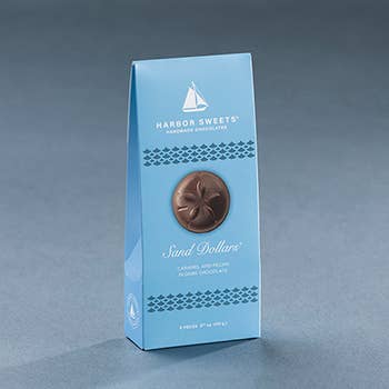 Harbor Sweets - Harbor Sweets Chocolates Sand Dollars Gable Box caramel 6 pc