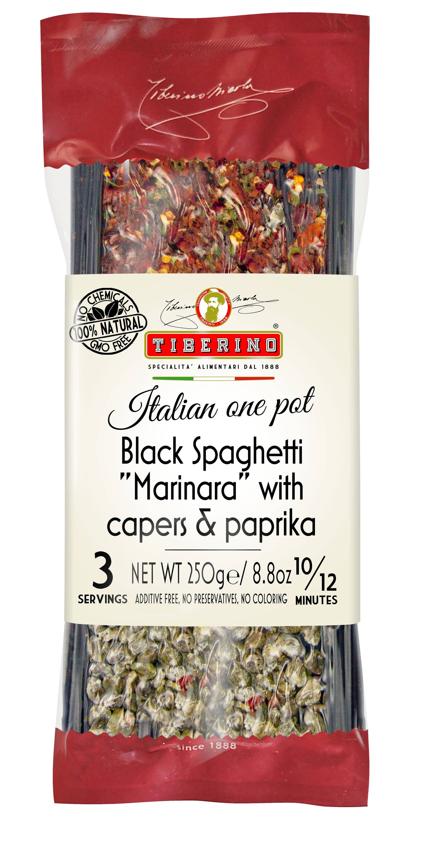 Tiberino - Black Spaghetti with Caper and Paprika