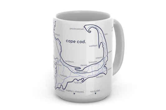 Well Told - Cape Cod MA Map 15 oz Ceramic Mug