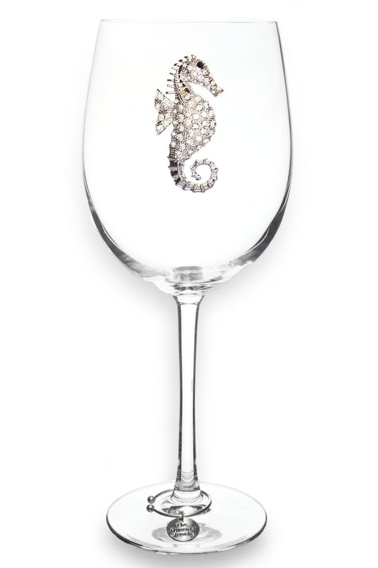 The Queens' Jewels® - Seahorse Jeweled Stemmed Wine Glass
