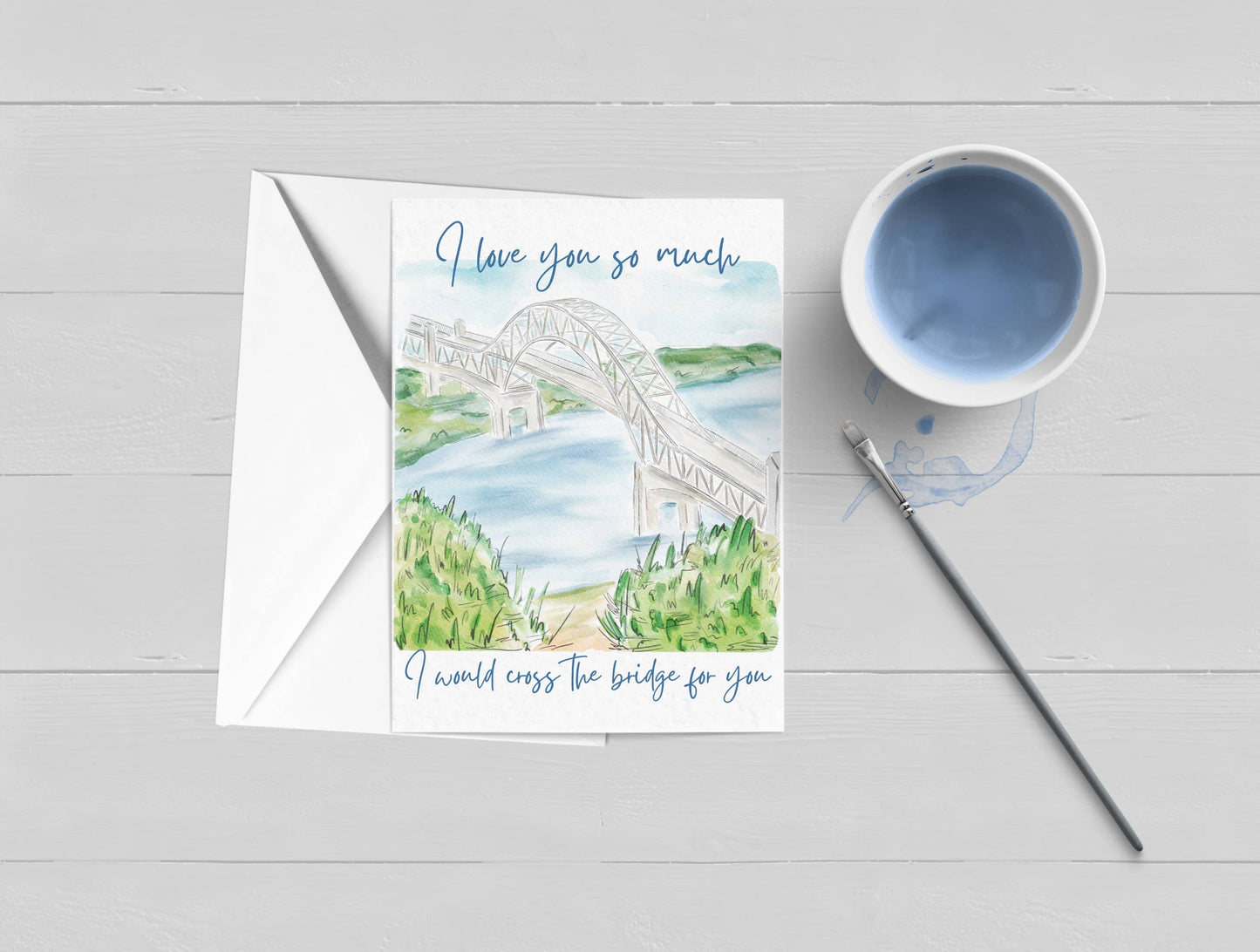 WonderfullyWrittenCo - Cape Cod Nautical Bridge Card
