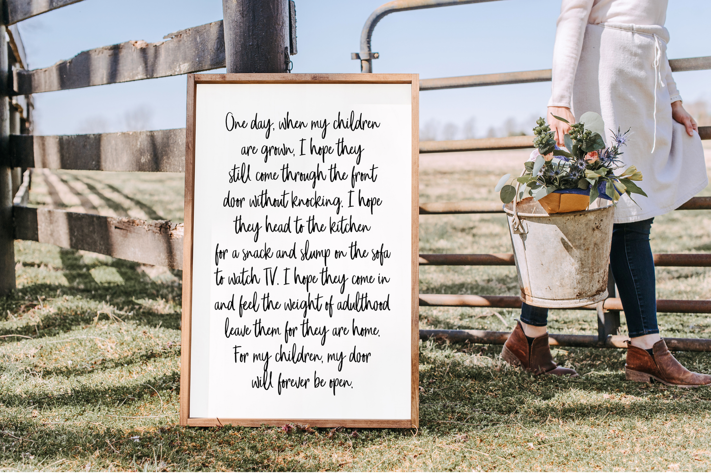 Dakota + Pine Design Co. - One Day When My Children Are Grown Wood Sign: Special Walnut