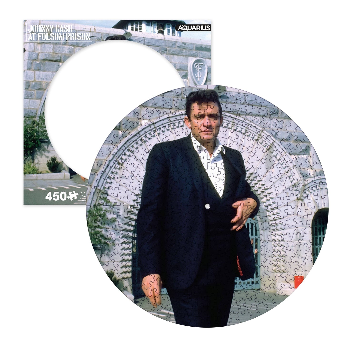 AQUARIUS, GAMAGO, ICUP, & ROCK SAWS by NMR Brands - Johnny Cash Folsom Prison 450 Piece Picture Disc Jigsaw Puzz