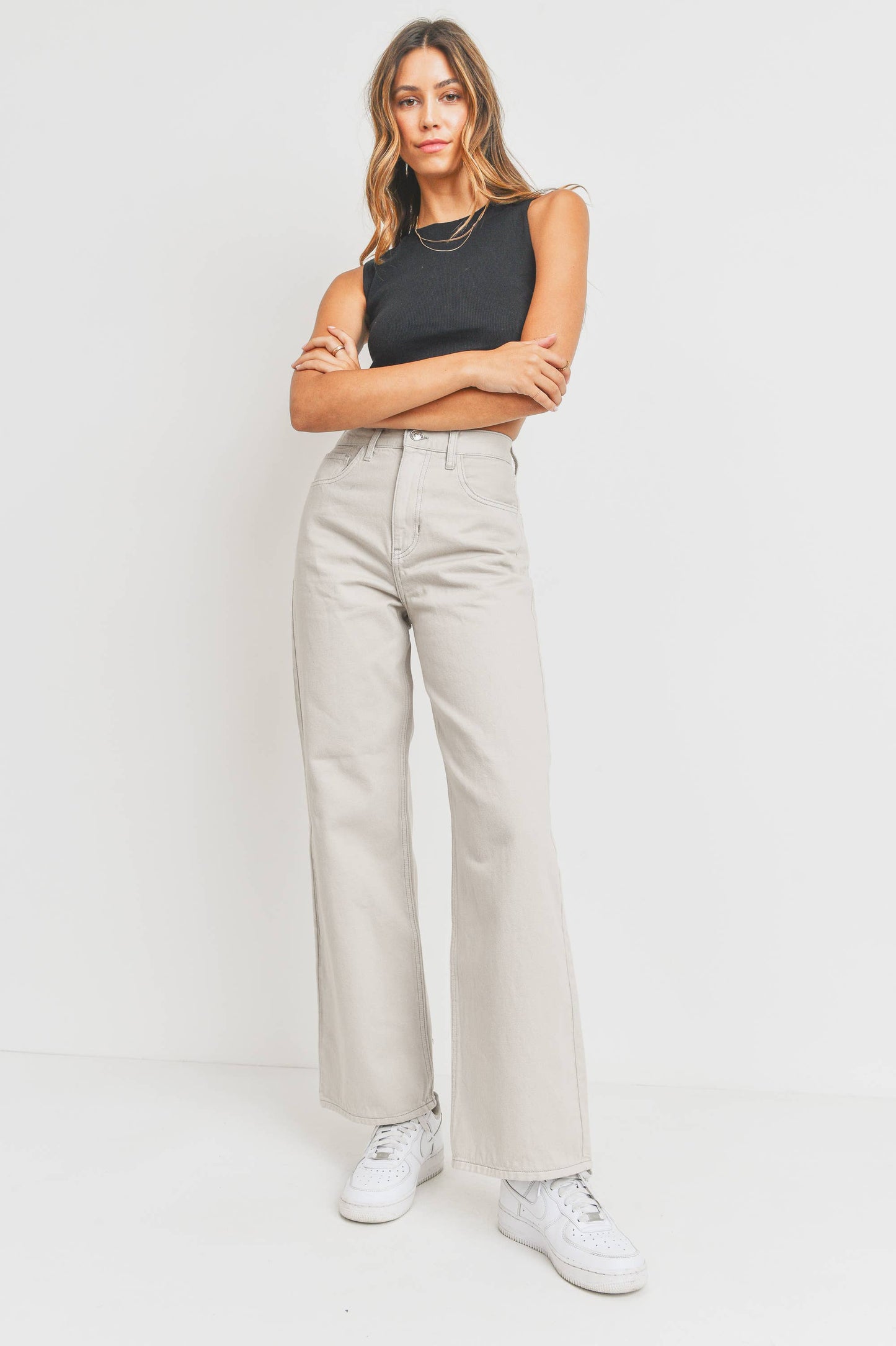 JUST BLACK DENIM - BP422N - SEA SALT - RETRO WIDE STRAIGHT