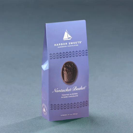 Harbor Sweets - Harbor Sweets Nantucket Basket Dark Chocolate with Almonds