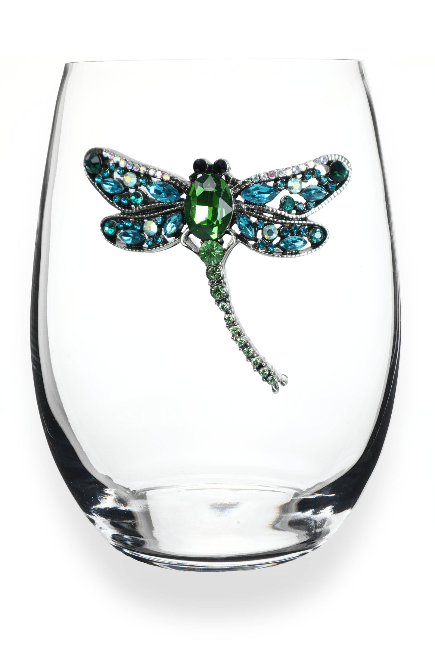 The Queens' Jewels® - Dragonfly Jeweled Stemless Wine Glass