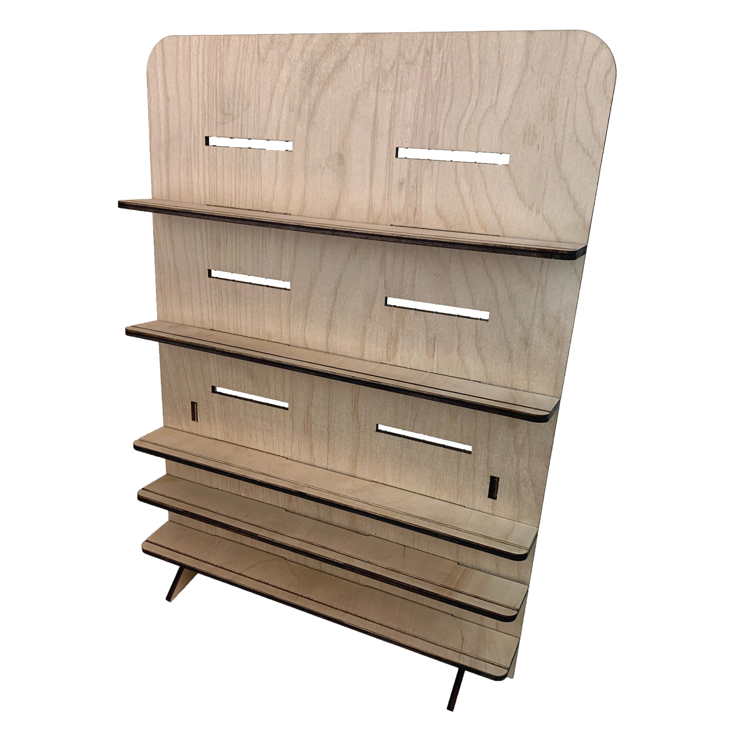 Torched Displays - Jewelry and small product wood display - adjustable height