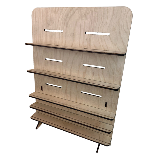 Torched Displays - Jewelry and small product wood display - adjustable height