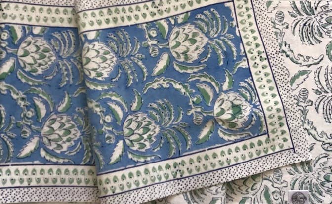 Natural Habitat - Table Runner 60" Thistle Blue