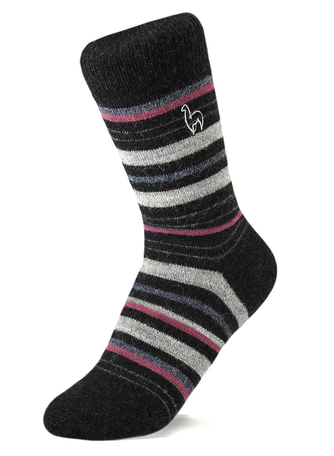 Shupaca Alpaca - Alpaca Socks - Stripe - Mauve