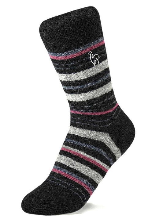 Shupaca Alpaca - Alpaca Socks - Stripe - Mauve