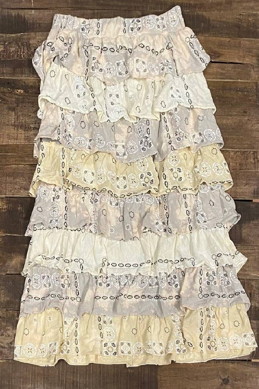 Jaded Gypsy - Layers Of Dreams Skirt - Natural