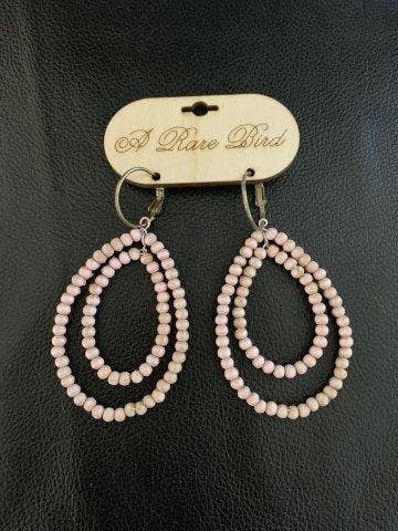 A Rare Bird Shop - Pink Teakwood Earrings