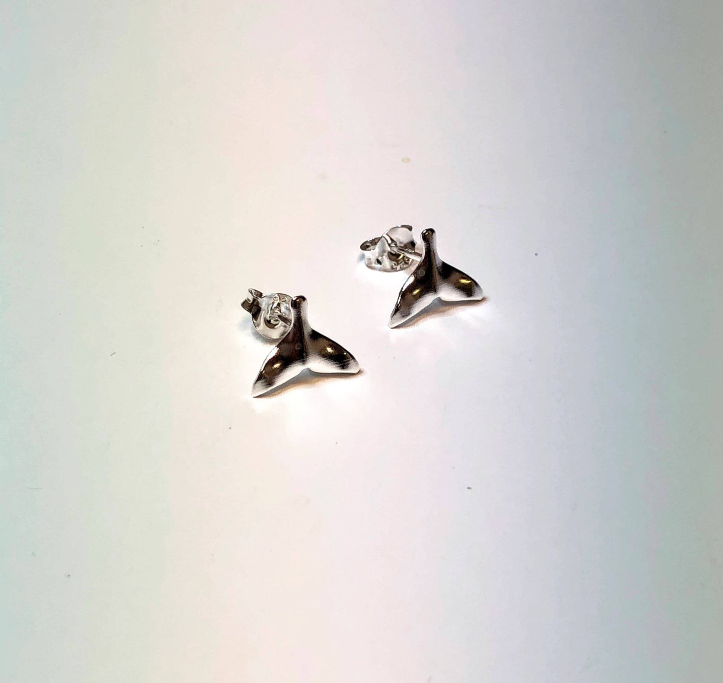 Fishgirl Designs - Sterling Silver Whale Tail Earrings