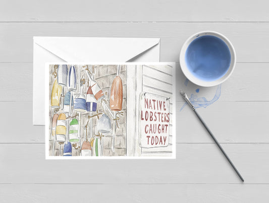 WonderfullyWrittenCo - Native Lobster Buoys Greeting Card